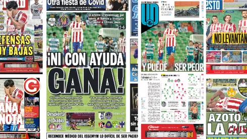 El traspié de Chivas en Torreón se cobró todas las portadas