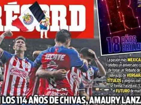 Chivas protagonista de la portada de Récord por su 114° aniversario