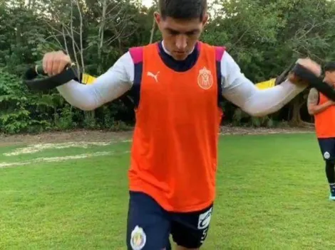 Con esta joya de gol se estrenó Víctor Guzmán en el entrenamiento