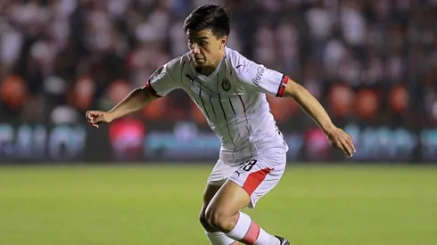 Fernando Beltrán en el partido de Chivas.
