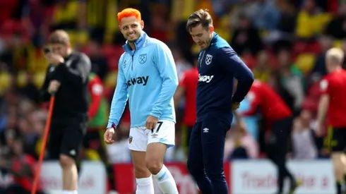 Javier Hernández en el West Ham United.