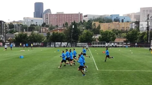 Entrenamiento de Boca en Seattle.