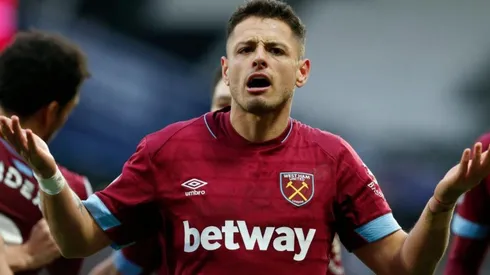 Javier Hernández en el West Ham United.