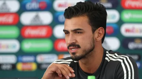 Oswaldo Alanís con la Selección Mexicana.