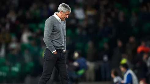 Quique Setién en el partido con el Betis.