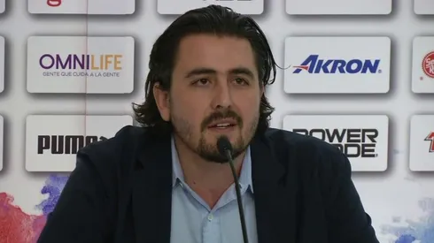 Amaury Vergara en conferencia de prensa.