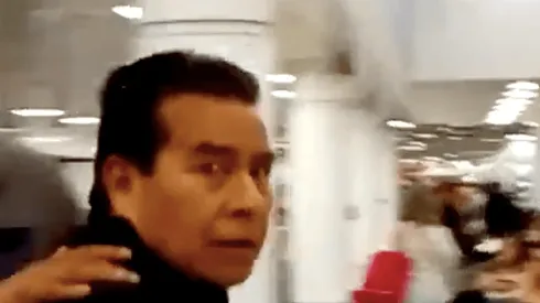 Alberto Coyote en la llegada a Guadalajara.