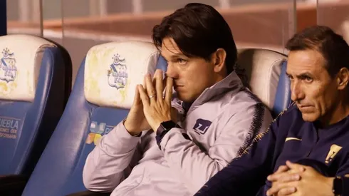 Bruno Marioni lamentando la derrota de su equipo.