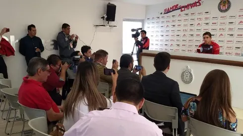 Brizuela asistió a la conferencia de prensa en Verde Valle previo al Clásico Nacional del miércoles