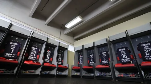 El camarín de Chivas antes de enfrentar a Necaxa.