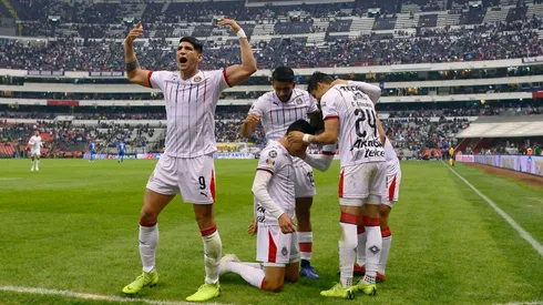 Chivas de Guadalajara celebra en el Estadio Azteca. (Foto: Jam Media)