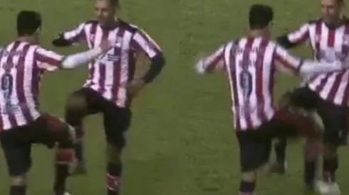 Omar Bravo y Alberto Medina revivieron el festejo en el amistoso del Zully Ledesma.