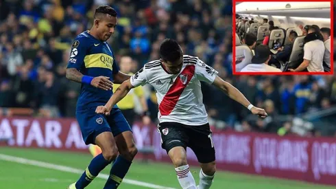 Jugadores de Chivas observaron la final de la Copa Libertadores en el avión.