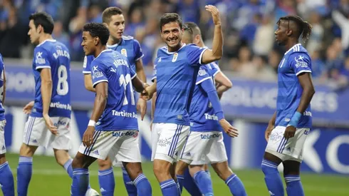 Alanís anotó su primer gol con la playera de Real Oviedo.