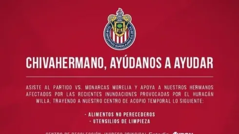 Solidarios: la campaña de Chivas para ayudar a Nayarit