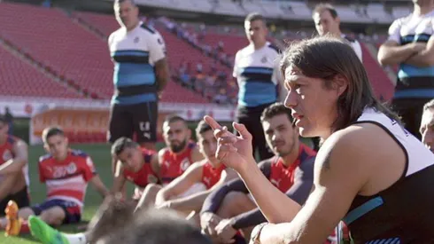 Una de las escenas de Chivas, la película con Matías Almeyda en primer plano