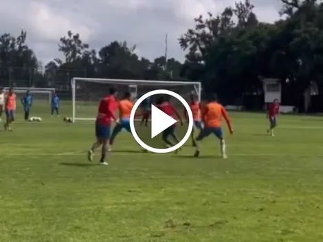 El golazo de Yael Padilla en la práctica de Chivas