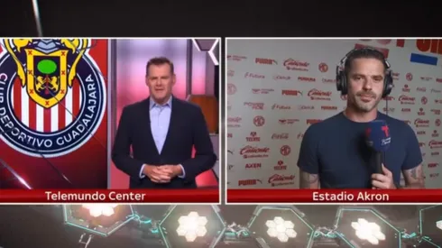 Fernando Gago en su entrevista con el periodista Miguel Gurwitz Teledeportes (Captura TV).