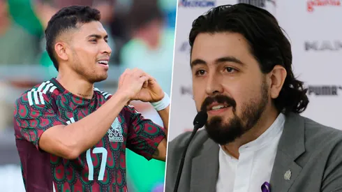 Amaury Vergara y su irreconocible postura por Orbelín Pineda