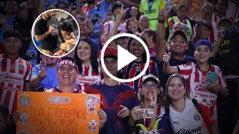 Barra de la Jaiba Brava se pelea con aficionado de Chivas.