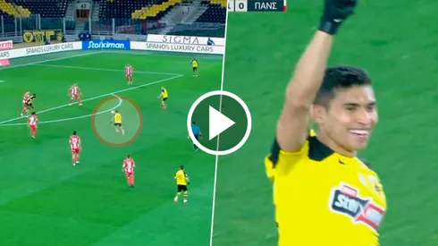 Golazo de Orbelín Pineda con el AEK Atenas.
