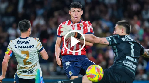 Luis Rey marcó el gol del triunfo de Chivas ante Pumas en la jornada 10.