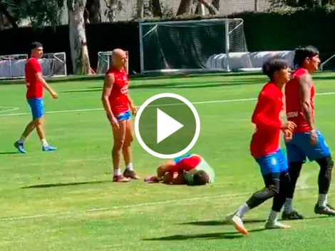 Chicharito estuvo cerca de lesionar al Nene Beltrán