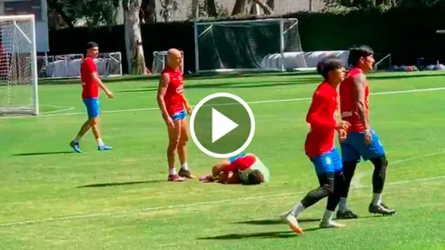 El atacante tuvo un impacto sobre el mediocampista.