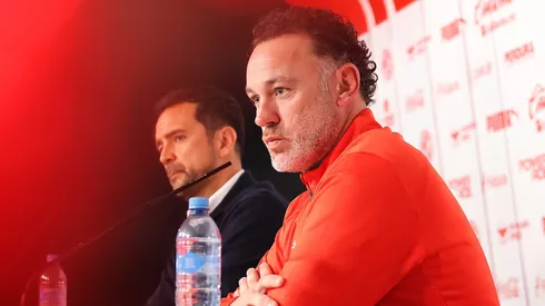 El DT argentino tuvo su primer acercamiento con la prensa.