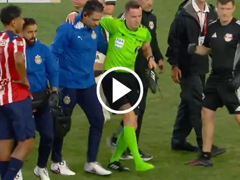 La atípica lesión del árbitro central durante el Chivas vs. NY Red Bull