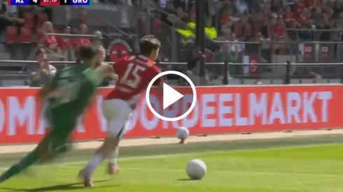 Asistencia de Mateo Chávez con el AZ Alkmaar.