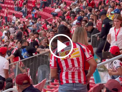 Así fue la bronca en las gradas del Estadio Akron