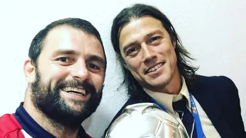 Gustavo Witte con Matías Almeyda.