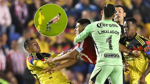 Así se originó la bronca en el Clásico Nacional.