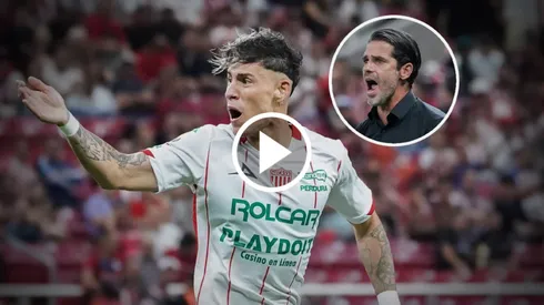 El festejo del Chicote Calderón con Fernando Gago