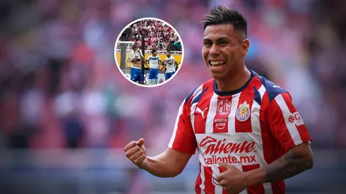 La reacción de Ramos y Canales al gol de Efraín Álvarez.