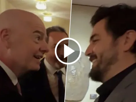 El encuentro de Amaury Vergara con Gianni Infantino