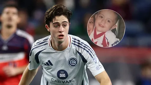 La foto de Brian Gutiérrez niño con la playera de Chivas.