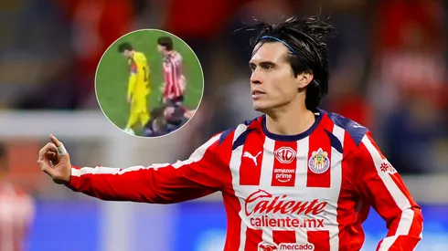 Diego Campillo celebró en la cara de Raphael Veiga.