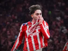 La emotiva reacción de Brian Gutiérrez tras su primer gol con Chivas