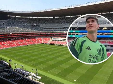La reacción de Armando González al ver el Estadio Azteca pintado rojiblanco