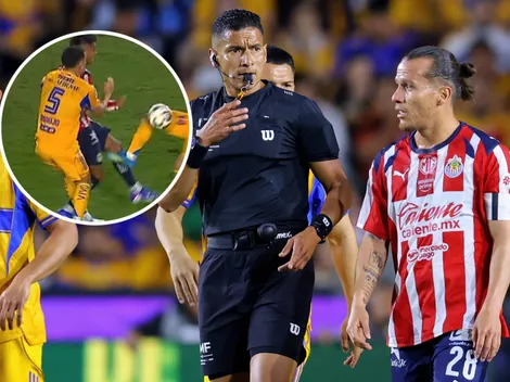 La polémica jugada de expulsión en Tigres vs. Chivas que el VAR decidió no revisar