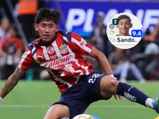 Los puntajes que recibió Santi Sandoval vs. Tigres UANL