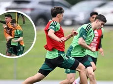 El fuerte choque entre Edson Álvarez y Armando González en el entrenamiento
