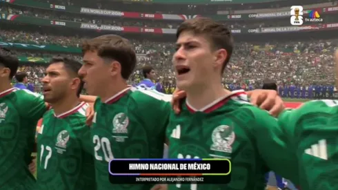 Las lágrimas de Armando González en el himno de México.