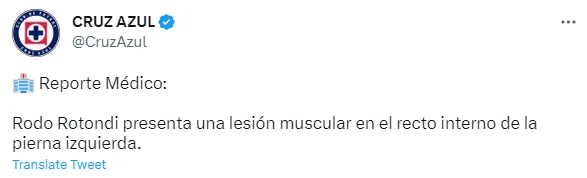 Tuit de Cruz Azul