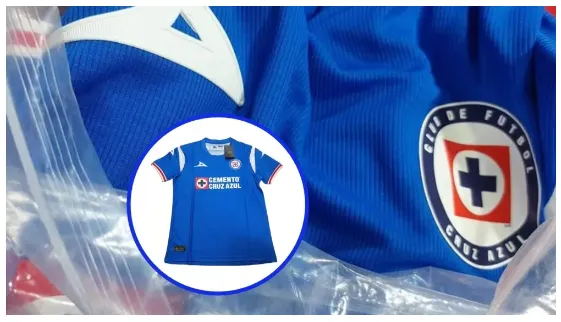 Uno de los diseños de la playera de Cruz Azul con Pirma que se filtró. (Foto: Twitter)