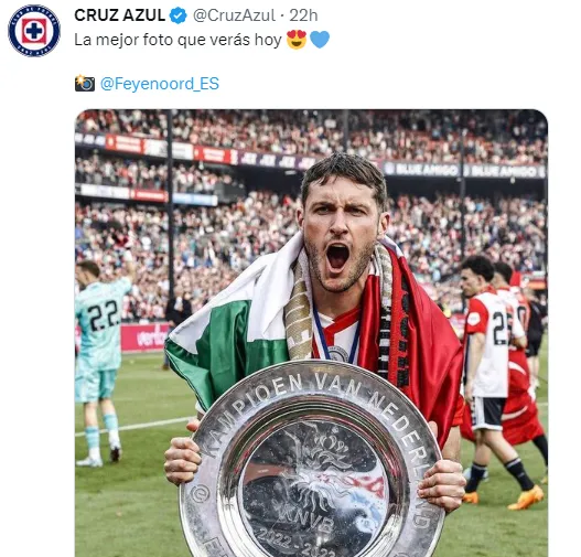 Publicación de Cruz Azul en Twitter