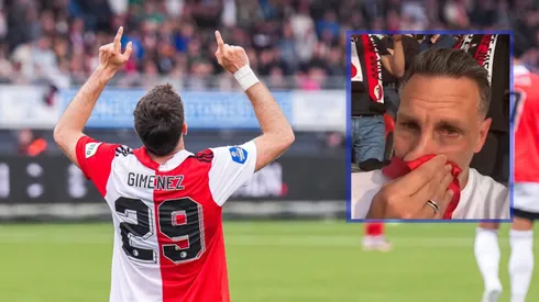 Chaco apoyó al Bebote desde las gradas del Stadion Feijenoord.