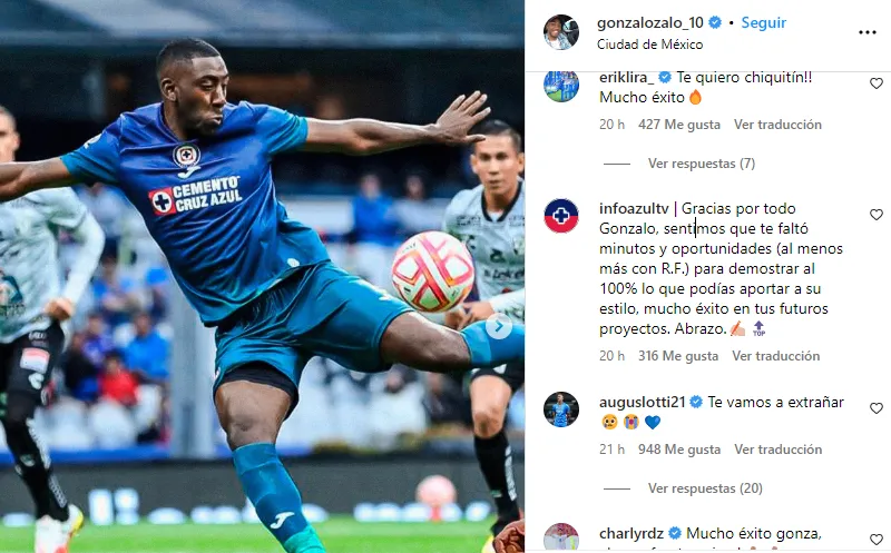 Publicación de Gonzalo Carneiro en Instagram